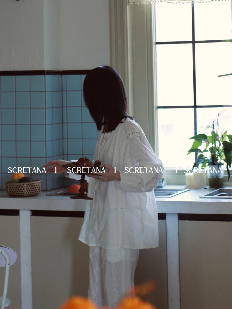 SCRETANA/安娜的秘密冰雪茉莉纯棉睡衣法式甜美温柔清新家居服