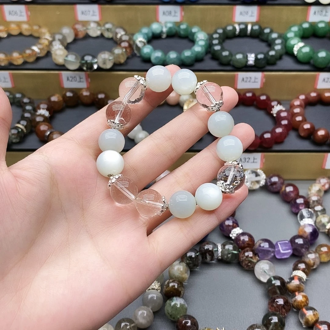 未镶嵌手链水晶白