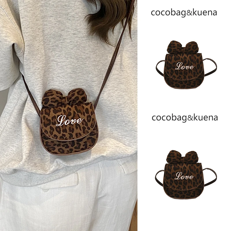 秋冬季复古豹纹咖色迷你小包包女2025新款高级感小众斜挎包口红包