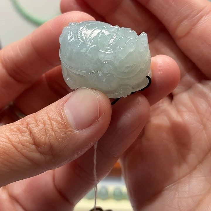 翡翠未镶嵌颈饰翡翠天然A货龙头龟