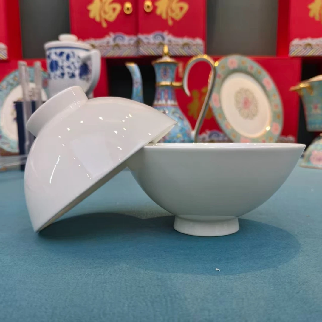 景德镇餐具【微瑕尾货】高白瓷斗笠4.75英寸米饭碗