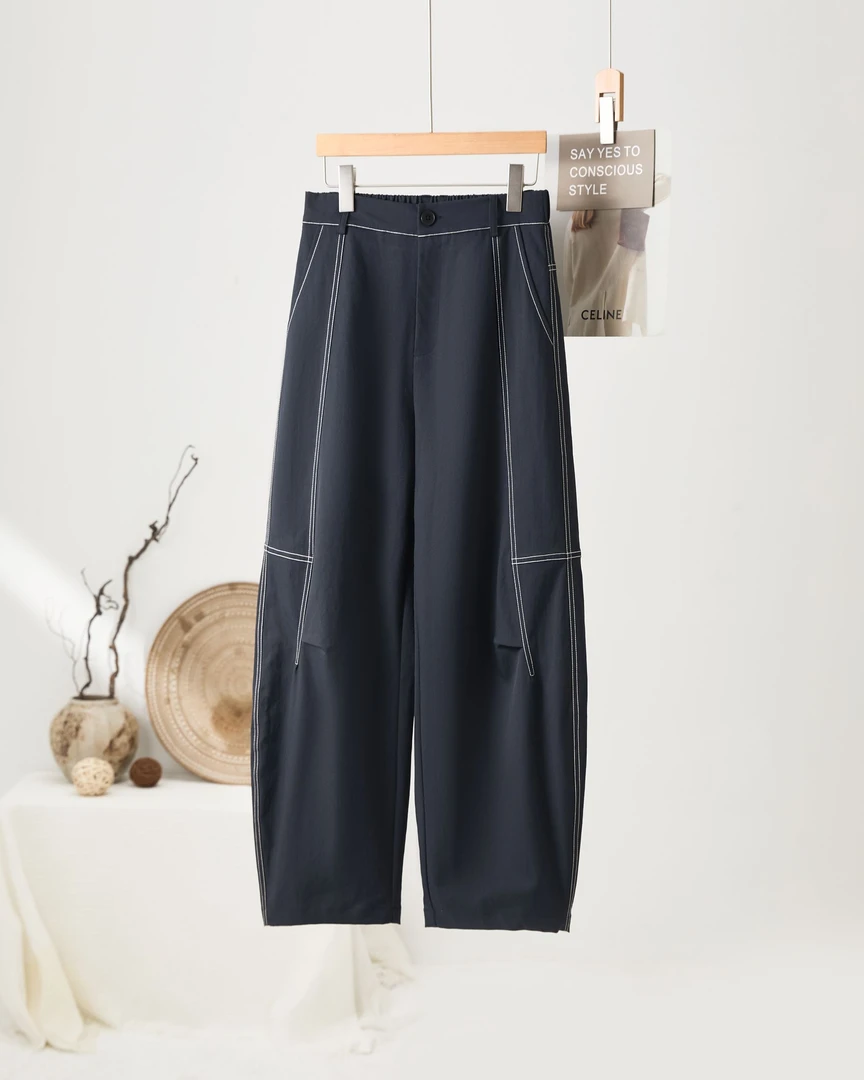 【谢姐专属】轻奢时尚女款爆款2025新款休闲百搭港版弯刀裤26586