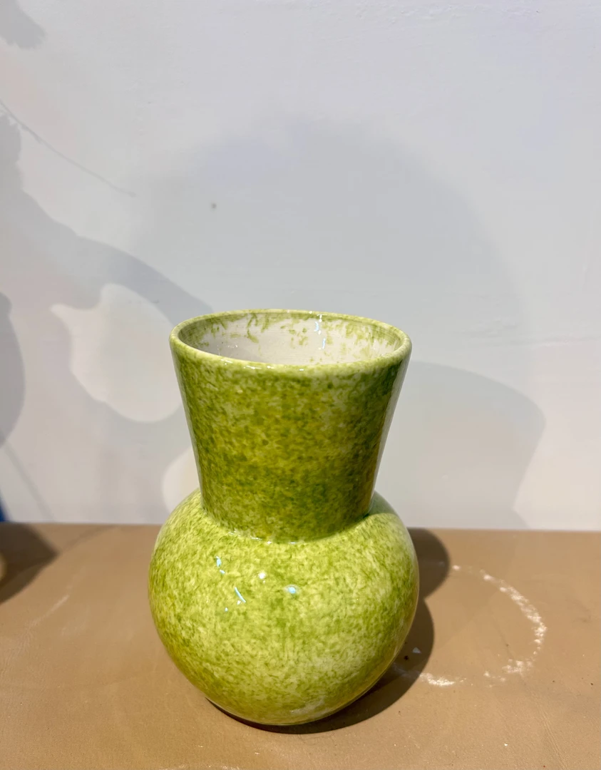 景德镇陶瓷花盆花器小青绿
