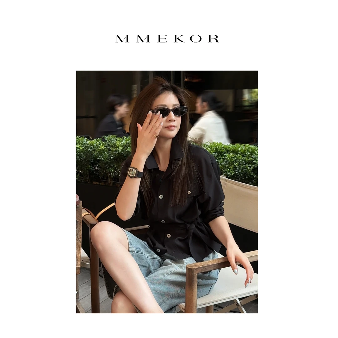 MMEKOR“黑曜石”衬衫 2025新款摩登街头百搭上衣 89627