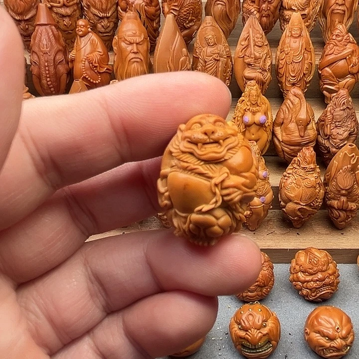 橄榄核吊坠22老虎