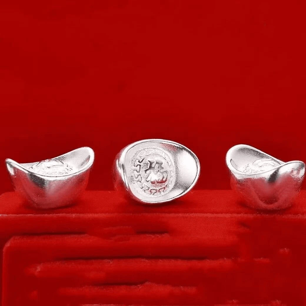 【618福利】实心9999小元宝招财聚福摆件祈福开业庆典约10g