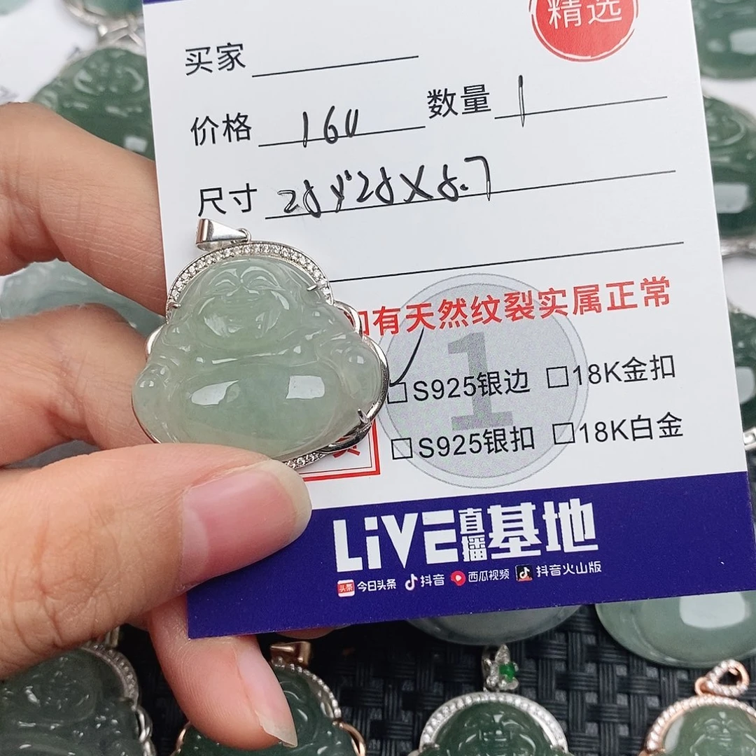 翡翠银S925镶嵌颈饰