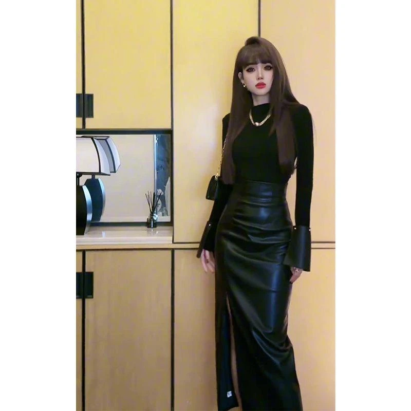 冷淡系女装高级感裙子套装秋冬2024年新款盐系轻熟两件套网红炸街