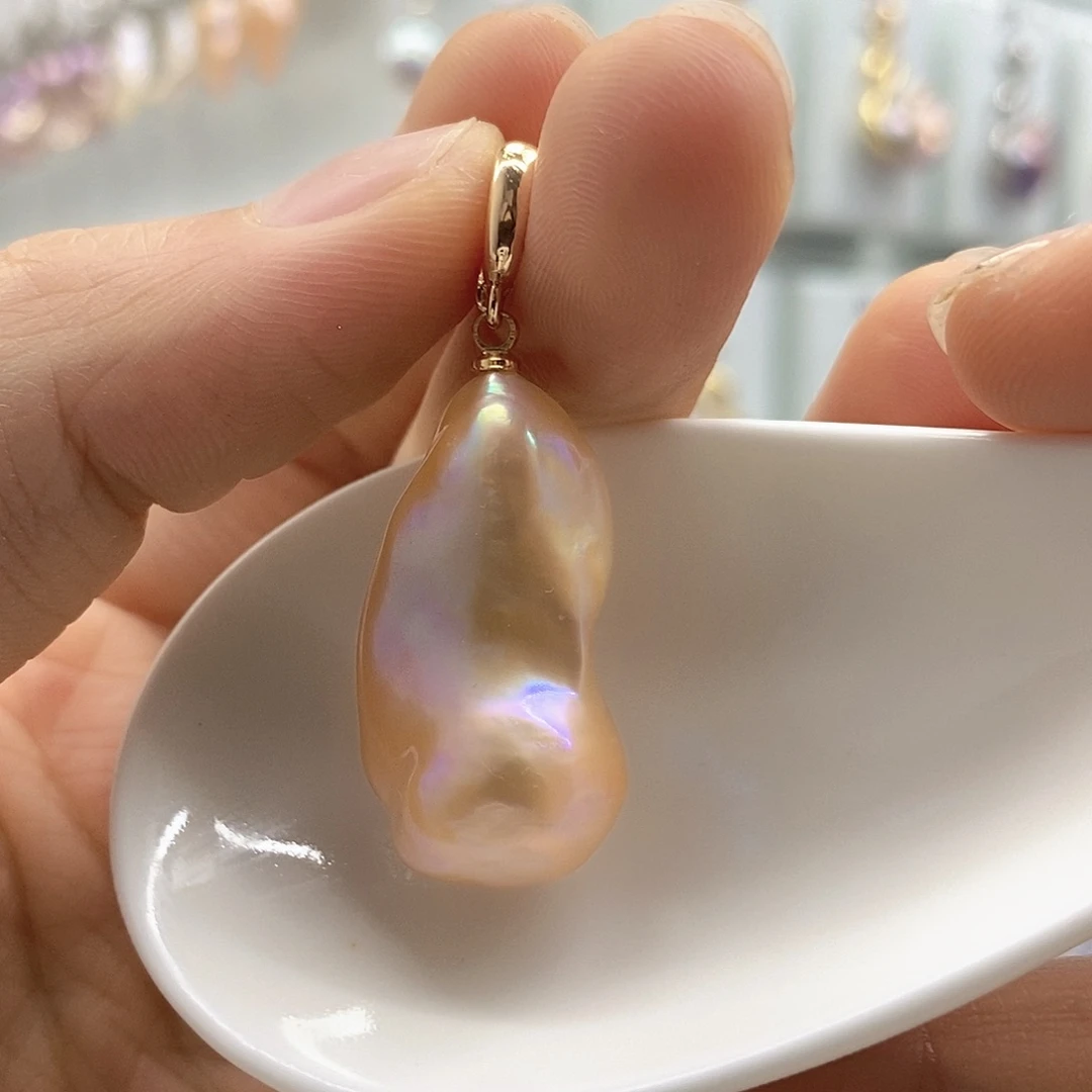 淡水珍珠银S925镶嵌颈饰