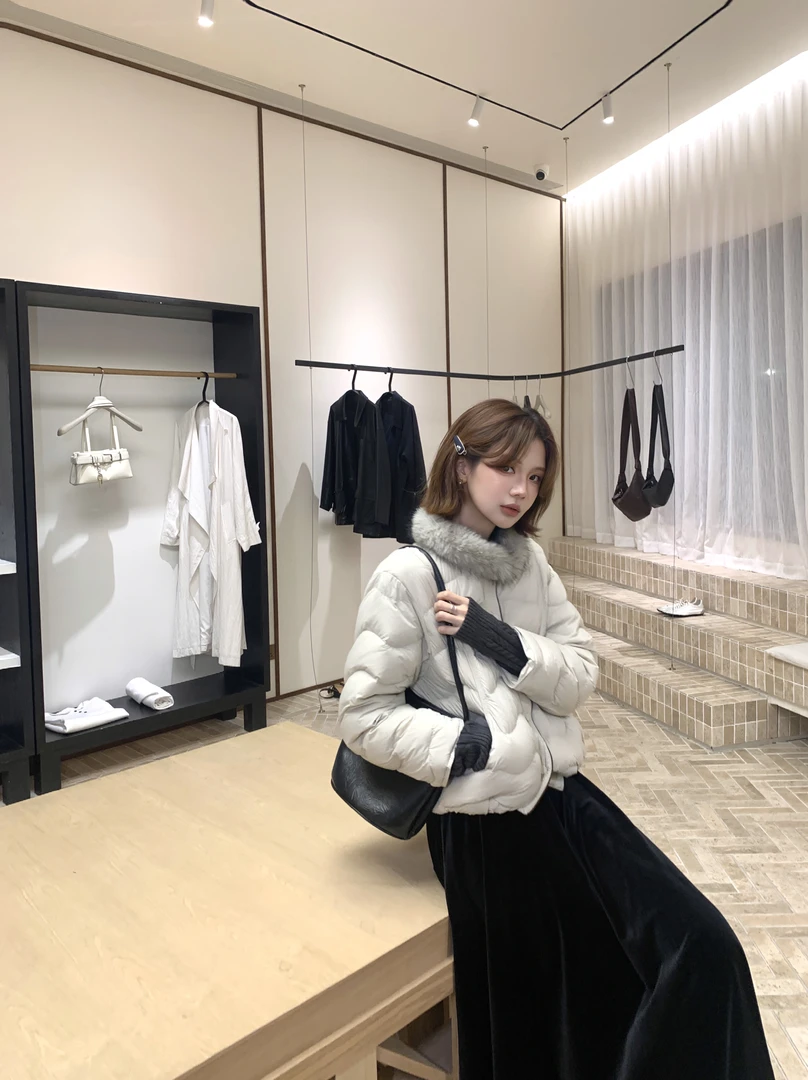 【芝士Cheese】圣多诺往事  单排扣保暖短款厚款休闲90白鸭绒羽绒服