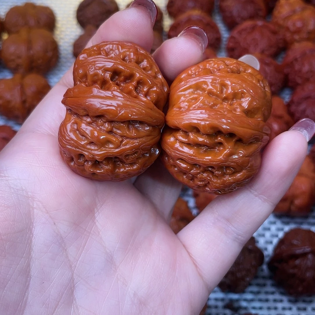 桃核吊坠文玩核桃 手把件 元宝 42