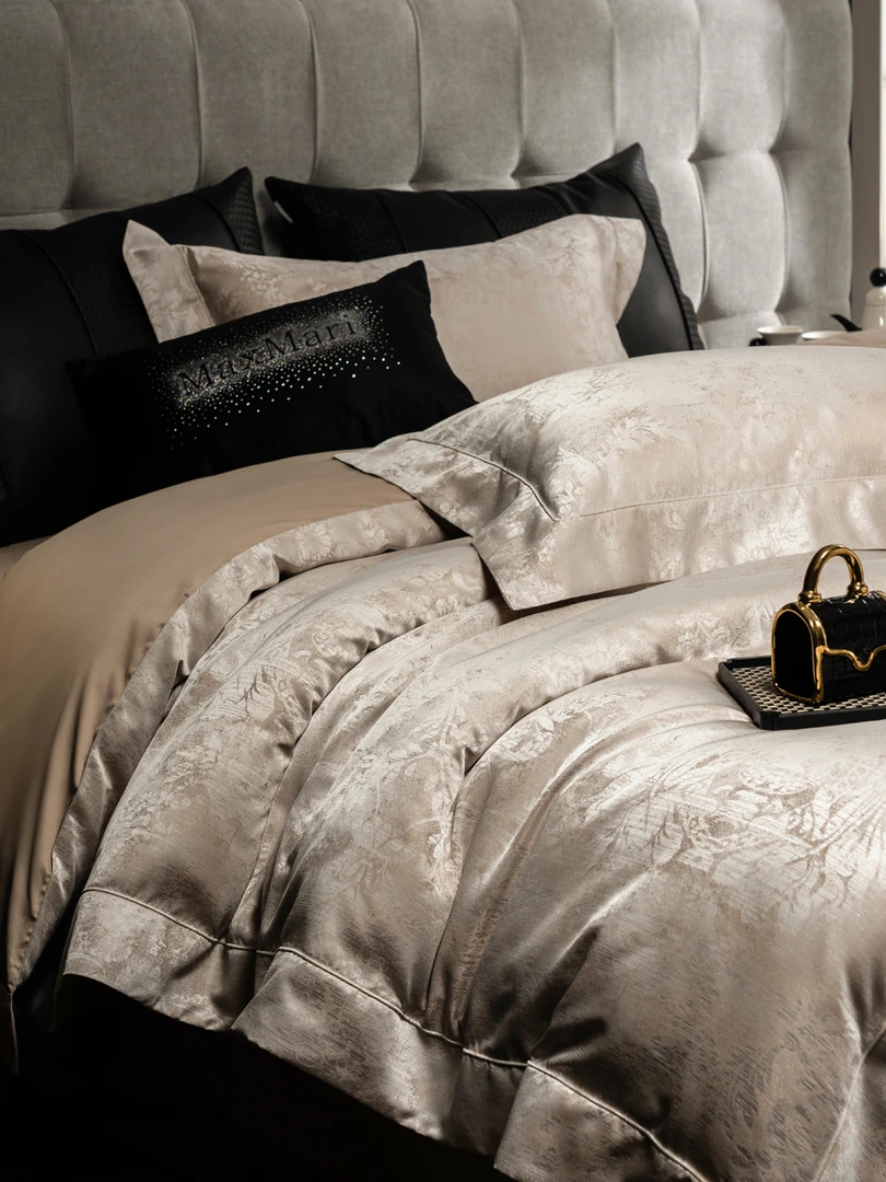 锦东家-玲珑锦！高支超细旦色织提花天丝棉高奢四件套 梵影