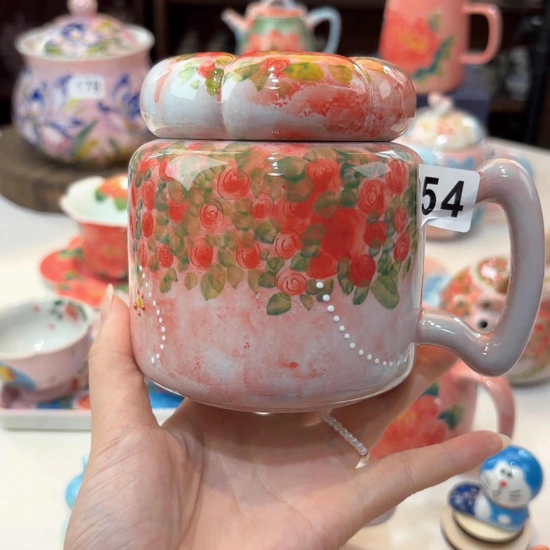 景德镇手绘高温釉下彩陶瓷茶具