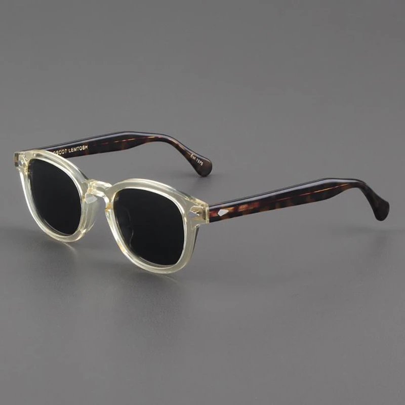 MOSCOT LEMTOSH太阳镜男板材椭圆透黄框眼镜偏光复古玳瑁色墨镜女