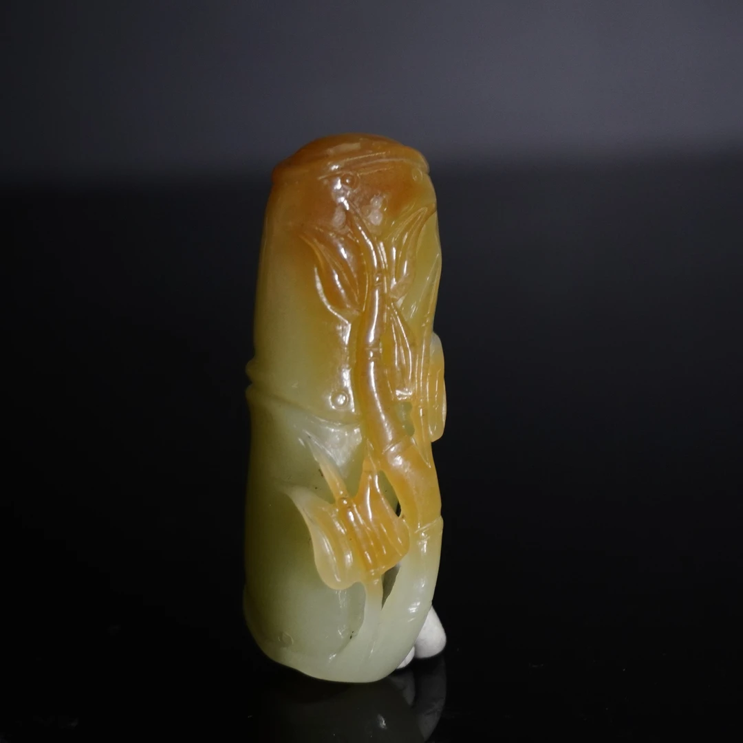 20世纪和田玉巧雕竹节佩/038031/收藏/传承/【友谊文物商店】