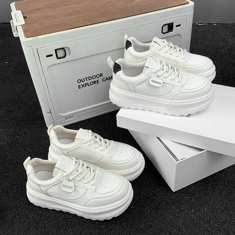 超轻底增高百搭泡芙小白鞋新款休闲板鞋S812