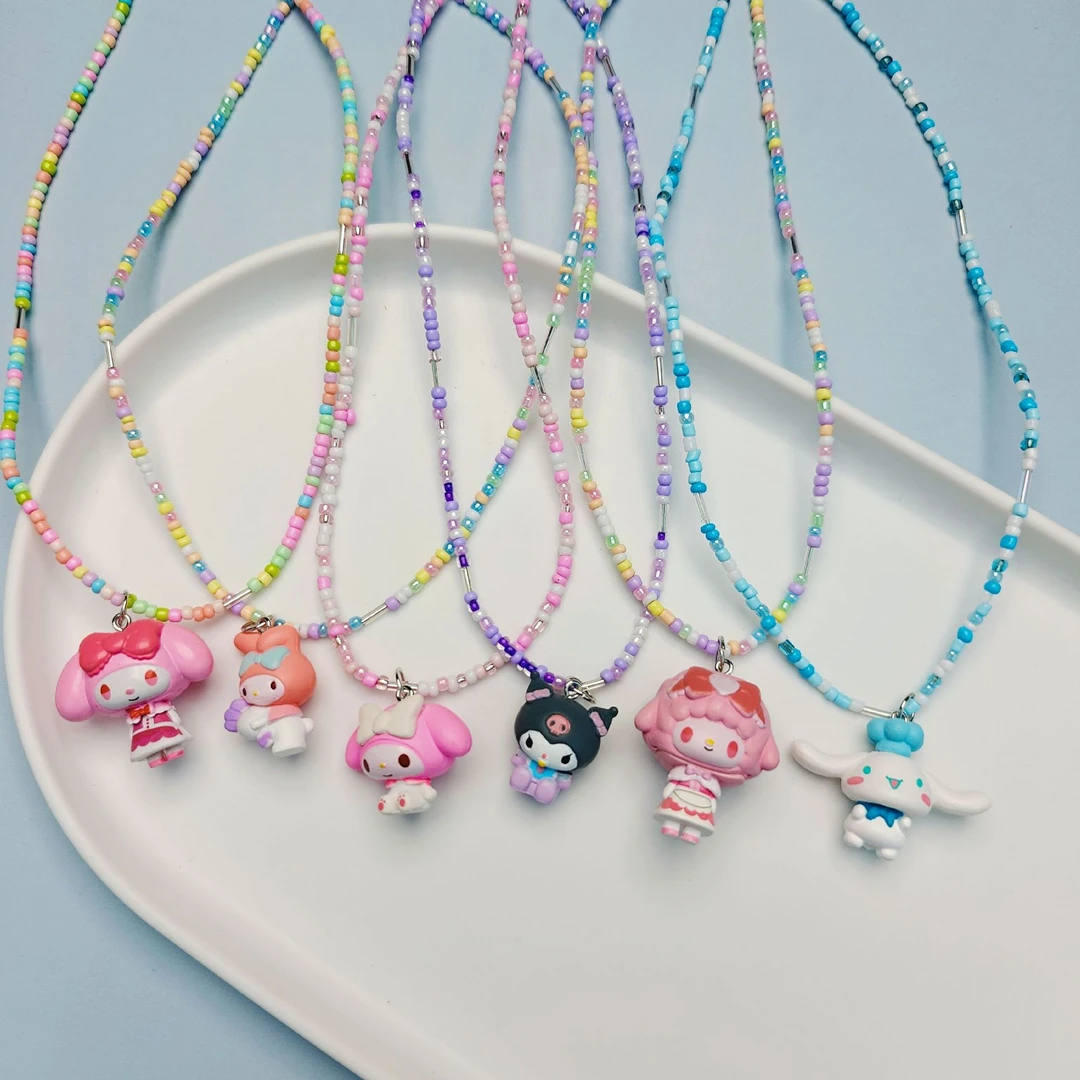 儿童三鹂鸥玩偶项链女童树脂玩具吊坠锁骨链可爱库洛米卡通饰品