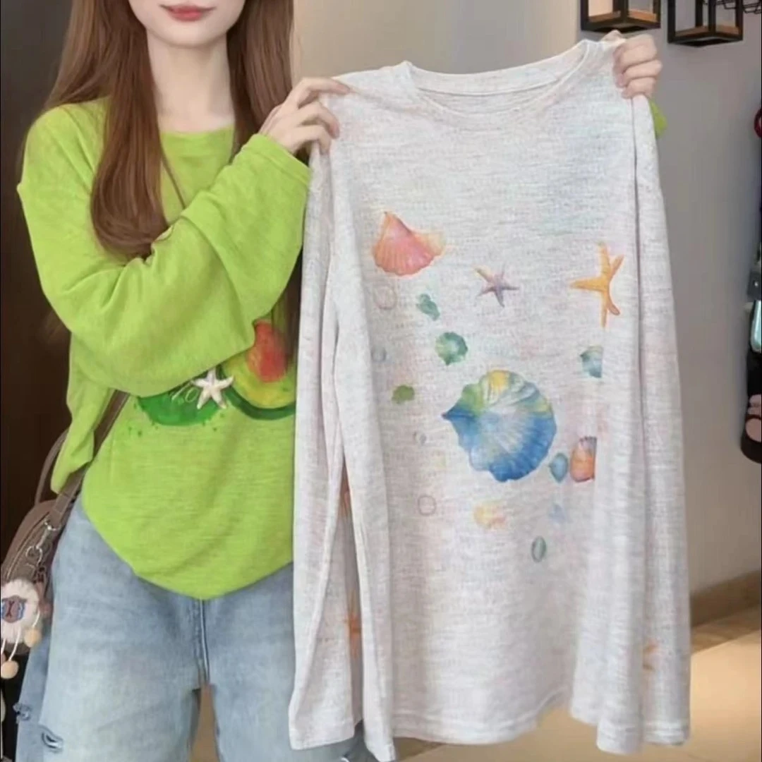 【全额运补】【运补6】绝美T恤彩色印花上衣女2025夏新款百搭显瘦上衣