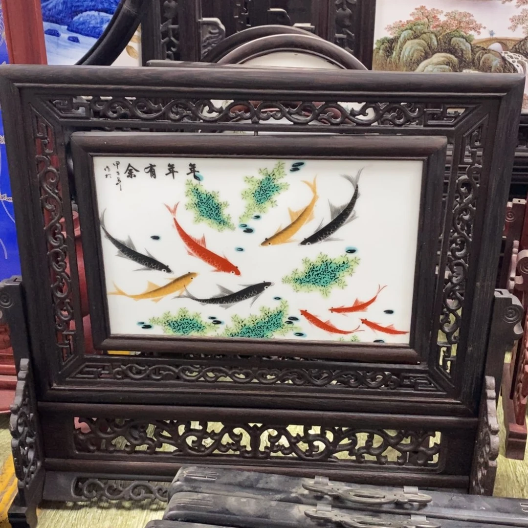 瓷38*41 景德镇瓷板画柴窑烧制