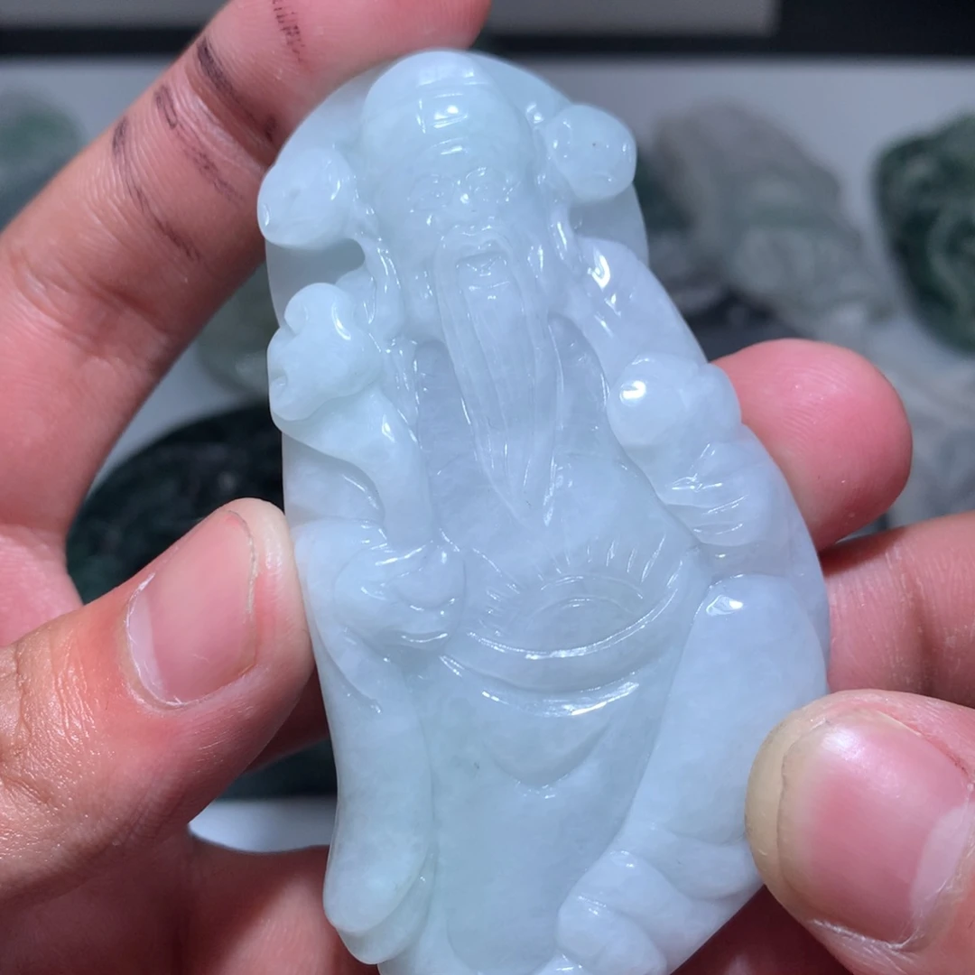 翡翠未镶嵌颈饰保真天然a货翡翠