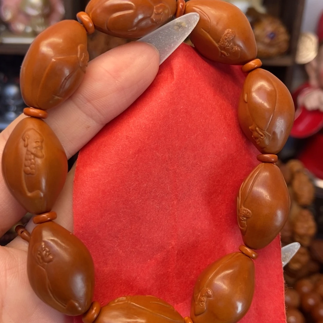 橄榄核手串/手链浮雕十八罗汉