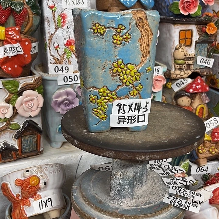 紫砂花盆粗陶材质多肉花盆