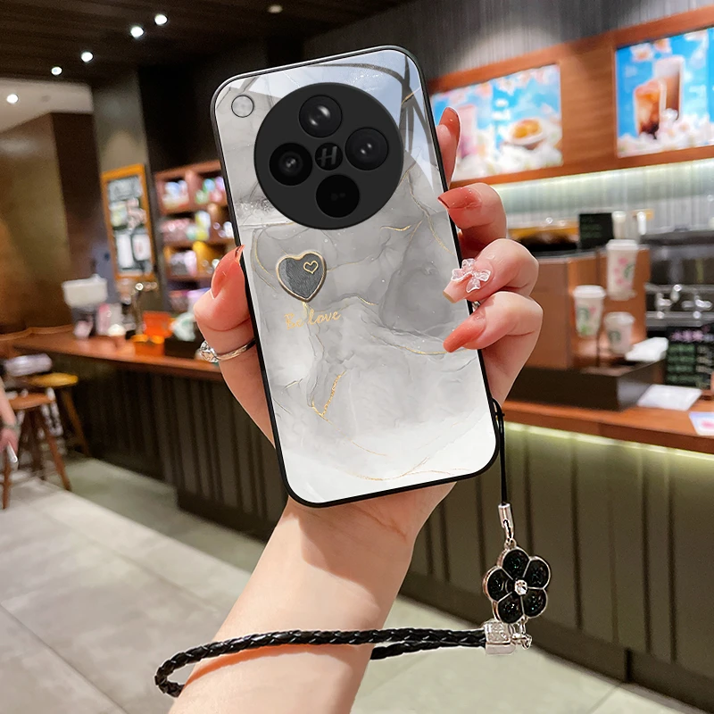 双重爱心适用OPPOFindX8S手机壳FindX8Ultra玻璃壳FindX8S+保护套