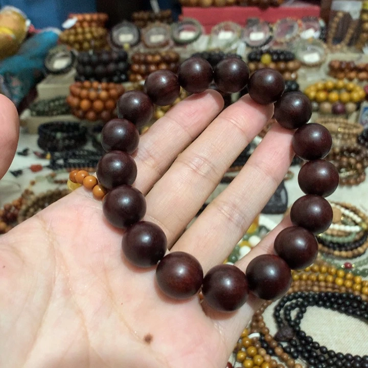 五***哥小叶紫檀手串/手链1.2带星17颗