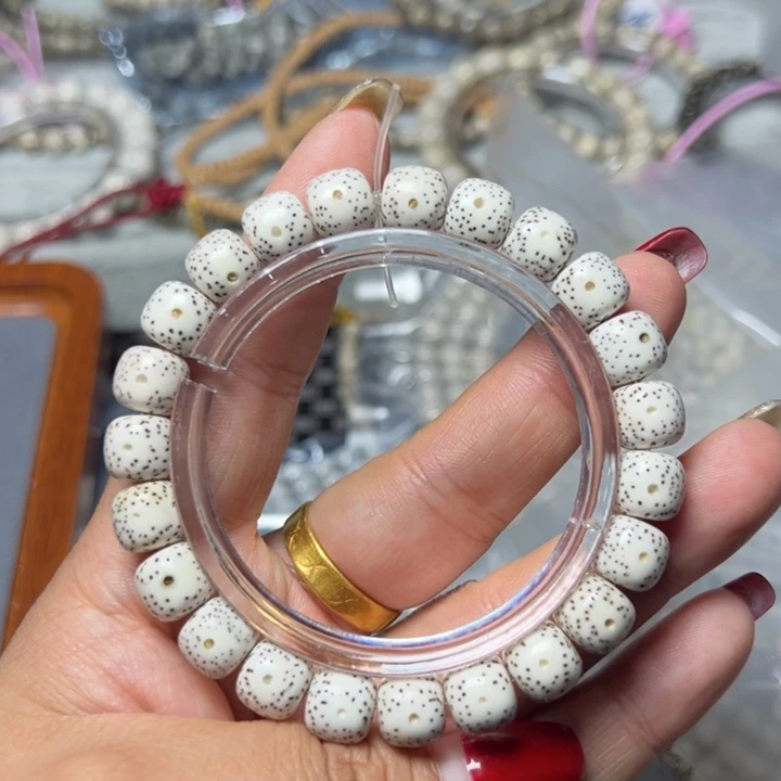 星月菩提手串6号 原白10×9