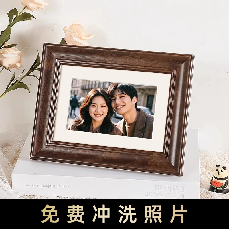 相框摆台洗照片做成相册高级感6 7 8寸10加打印diy画框挂墙空框A4