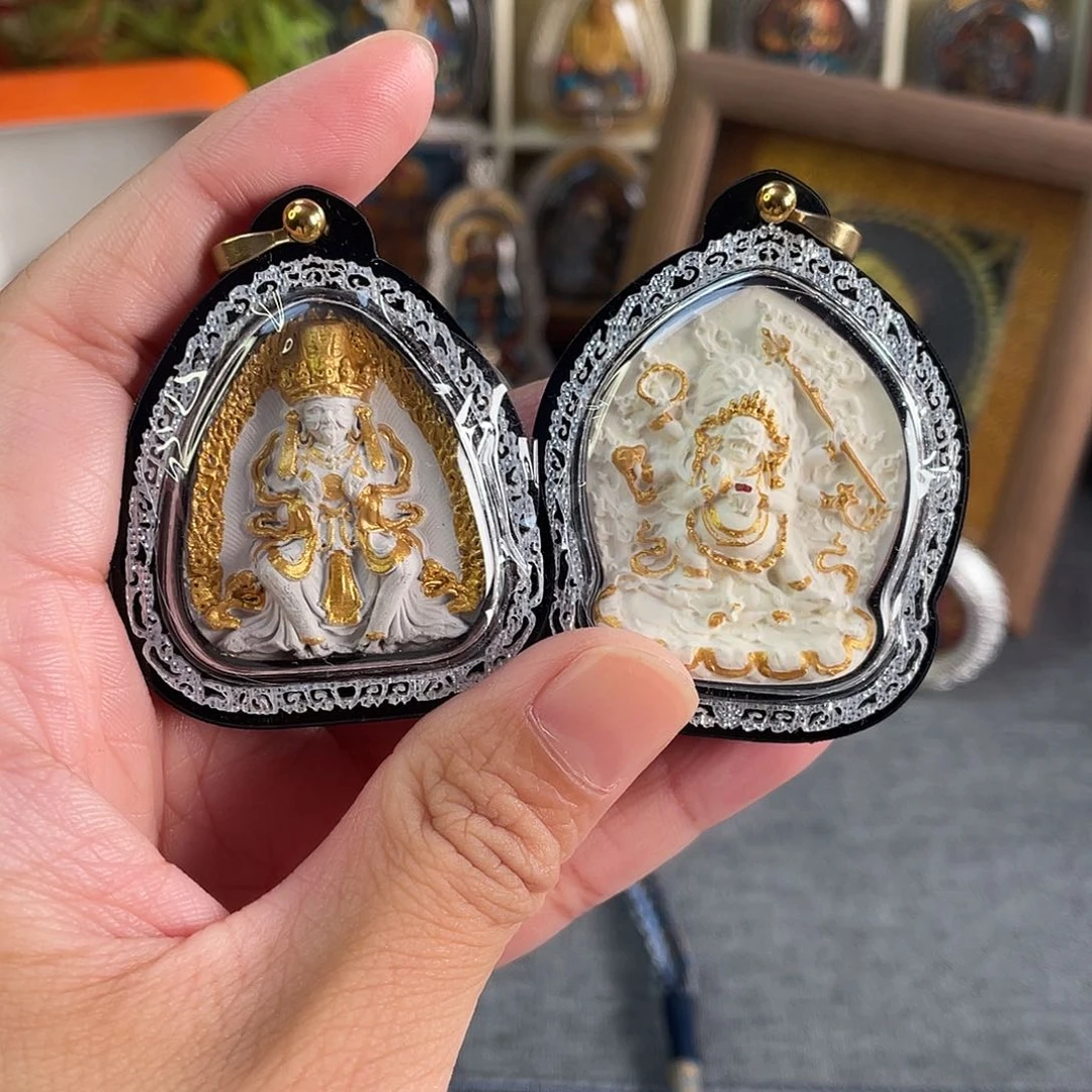 泥塑?**?两尊擦擦扎基+大黑天