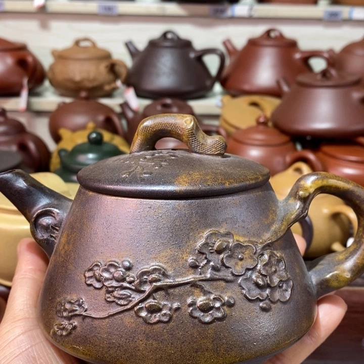 茶壶紫砂李*胜微瑕处理一把