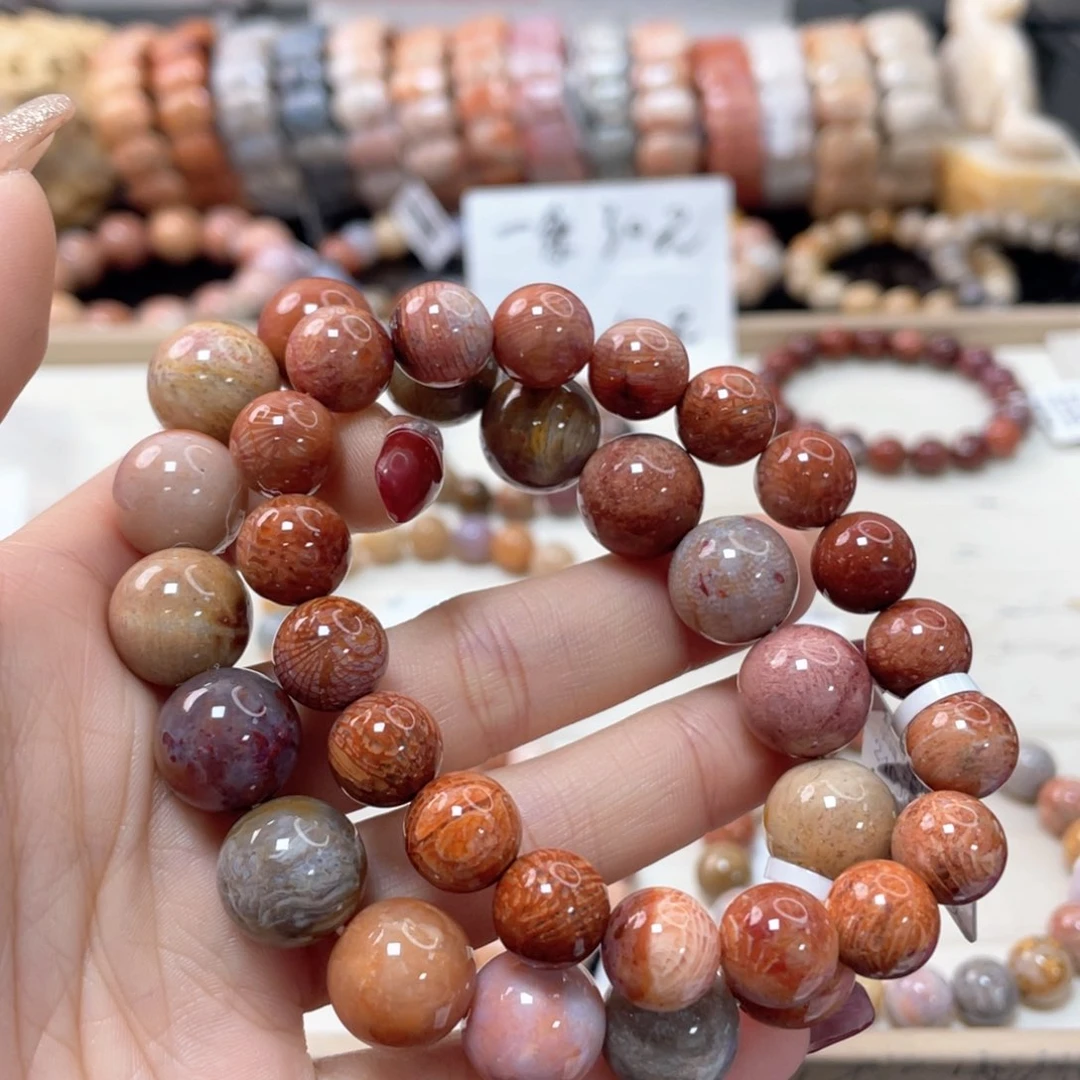 硅化珊瑚（珊瑚玉）手链未镶嵌紫*154