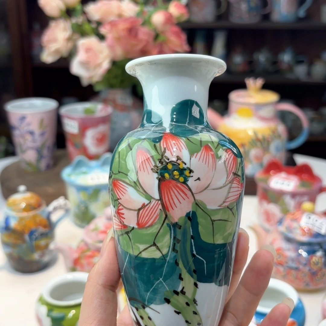 景德镇手绘高温釉下彩陶瓷茶具