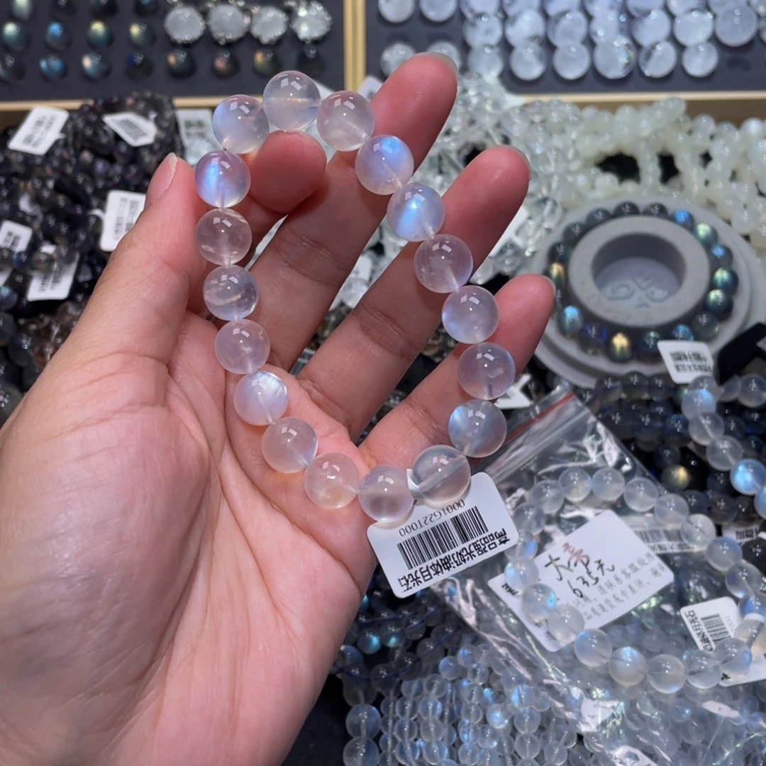 水晶手链未镶嵌塔**帝蓝月光手链11.4m