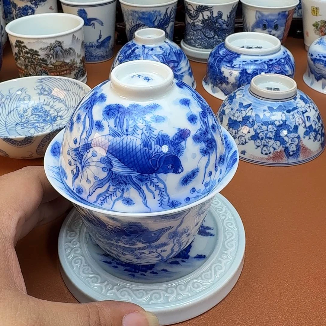 摆件好**生景德镇全手工手绘陶瓷