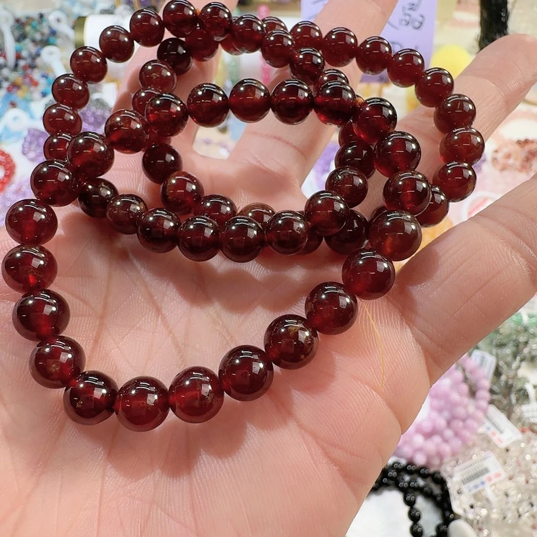 水晶手链未镶嵌石榴石