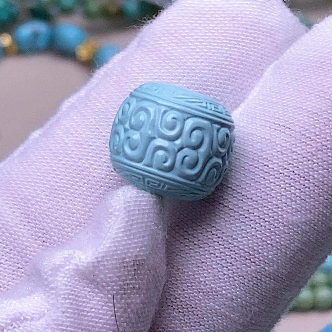 未镶嵌绿松石珠宝奇石13.9mm