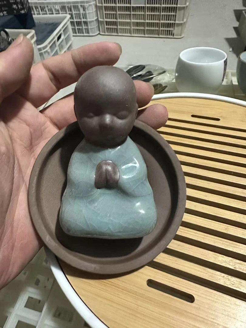 多功能茶叶小和尚客厅装饰