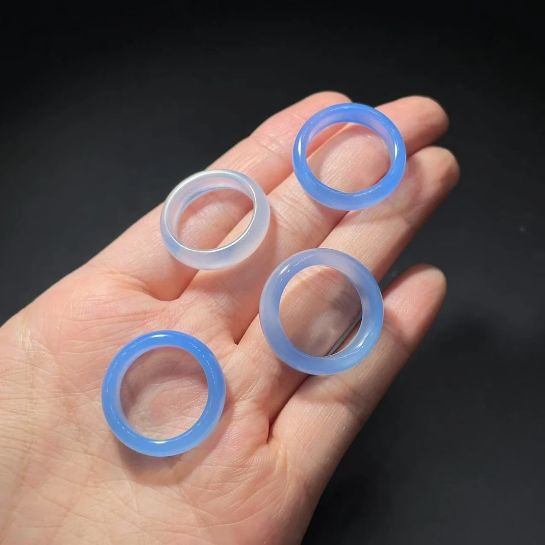 【胖】蓝盐源玛瑙戒指多样性发其一@k