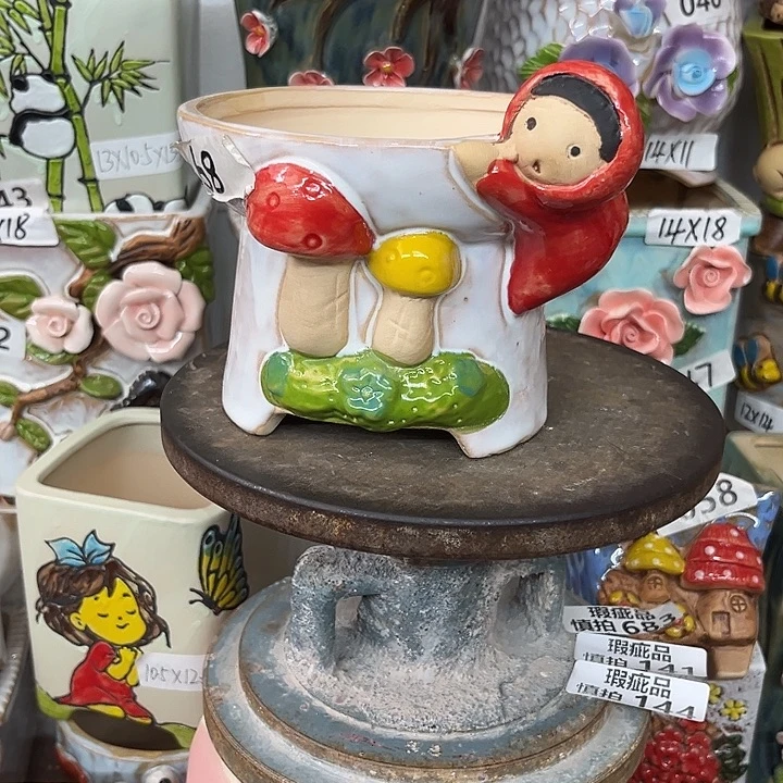 紫砂花盆粗陶材质多肉花盆