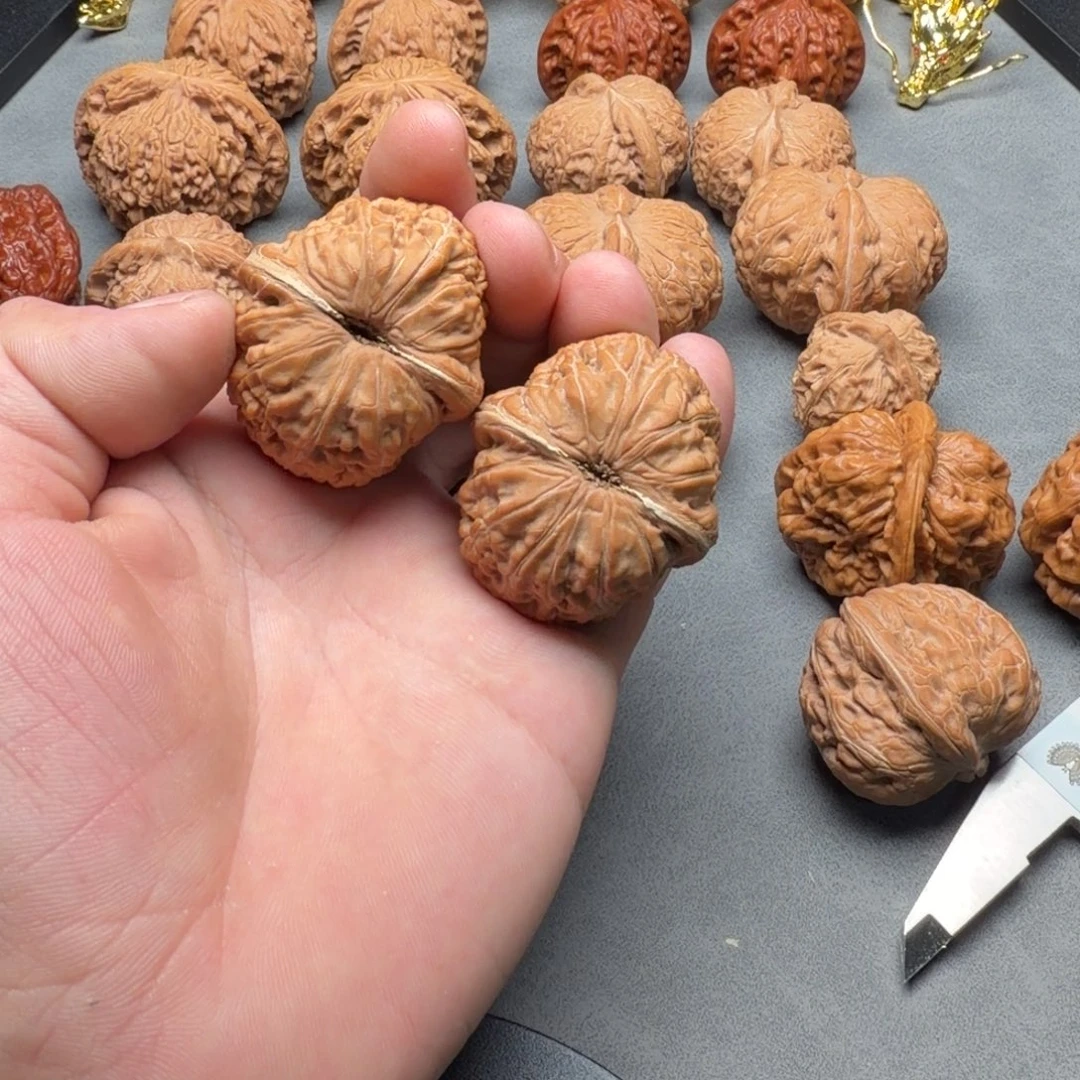 朋***聚文玩核桃把件平谷元宝