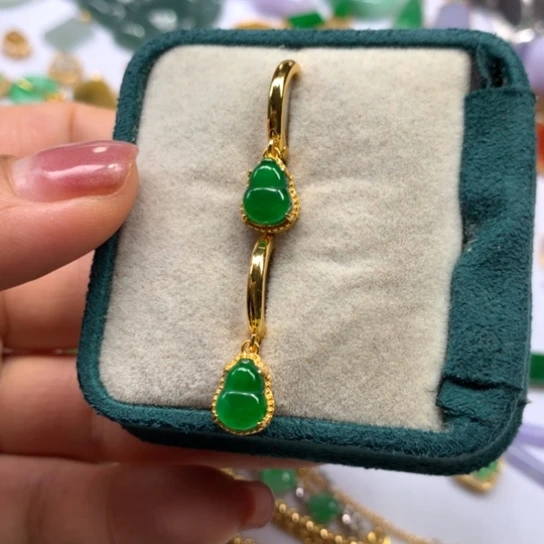 颈饰银S925镶嵌翡翠