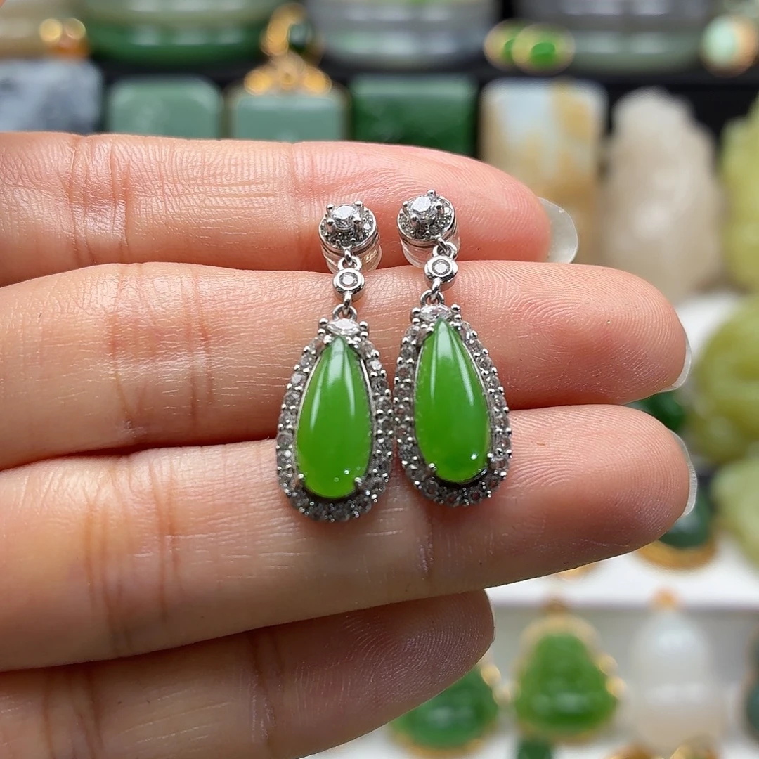 和田玉银S925镶嵌颈饰