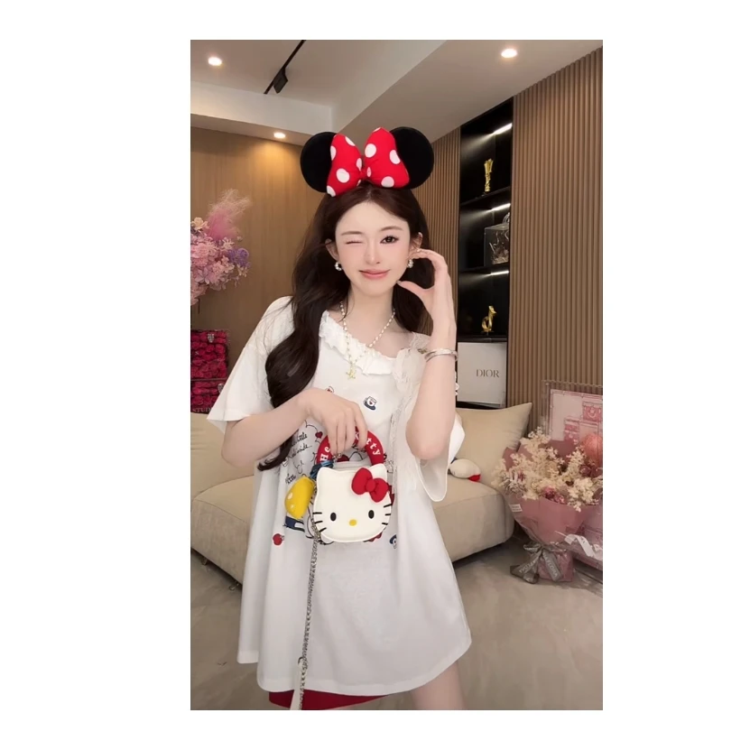 浩哥严选●猫咪T恤预HGX5TX2190A时尚夏季少女印花甜美卡通小众版