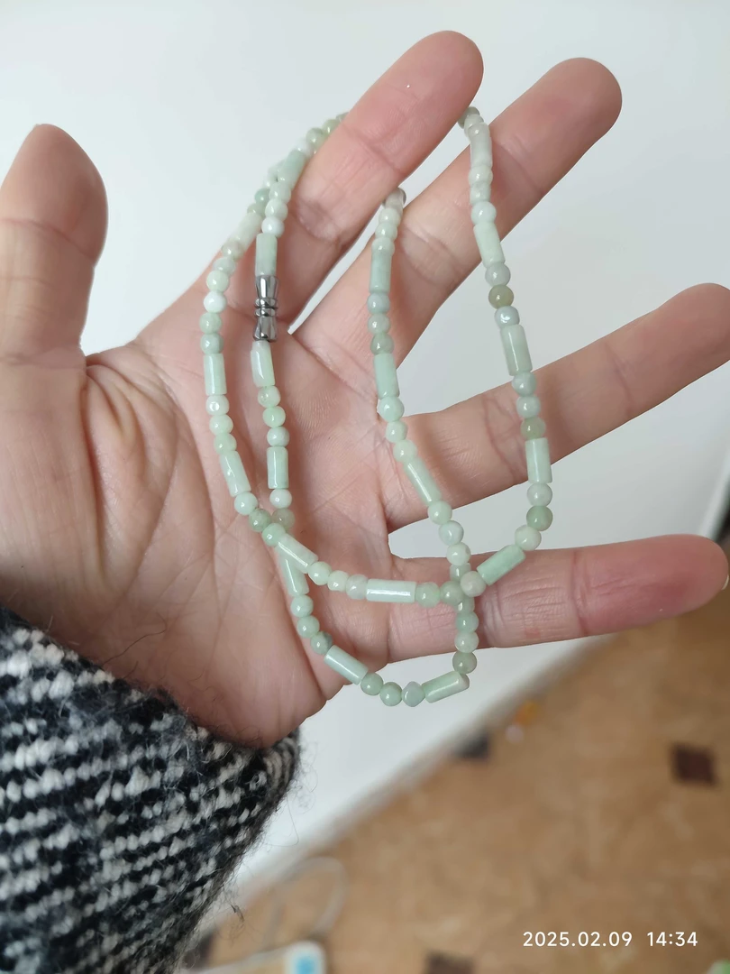 天然翡翠竹节项链