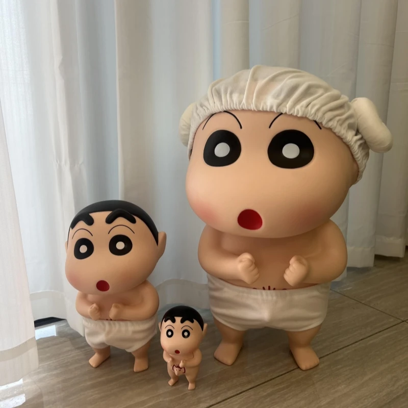 「高品质」洗澡搭子蜡笔小新手办卫生间浴室超大号摆件家居装饰礼物