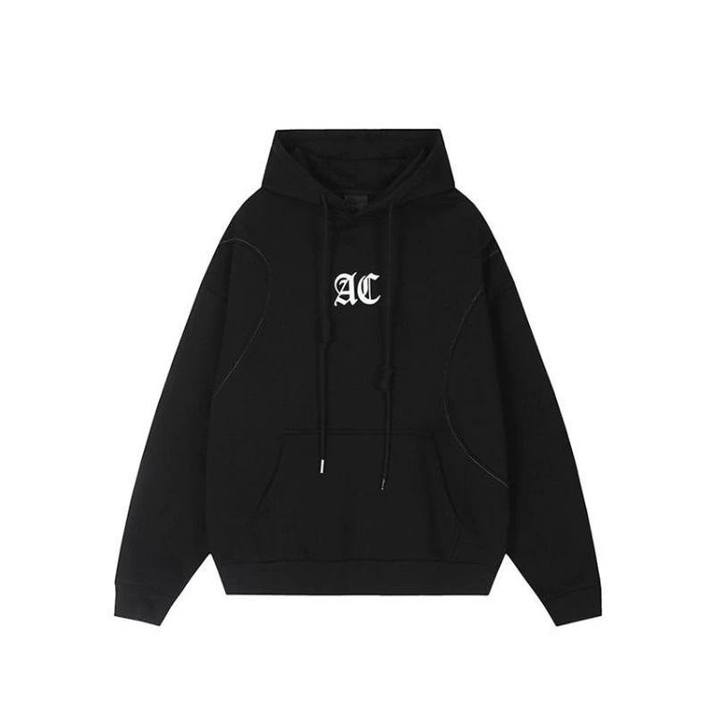 冬季潮牌重磅美式简约字母印花连帽卫衣潮牌宽松休闲情侣上衣男士
