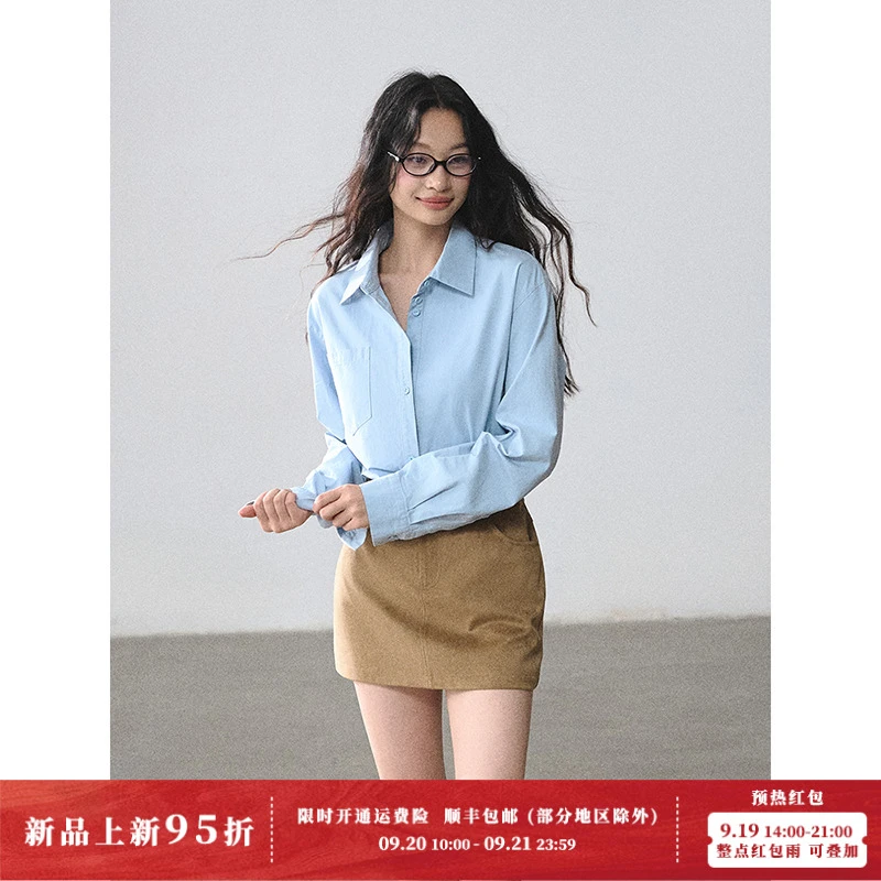 Lulusmiracle【坚果女孩】秋季新款OL风休闲时尚气质麂皮绒短裤女