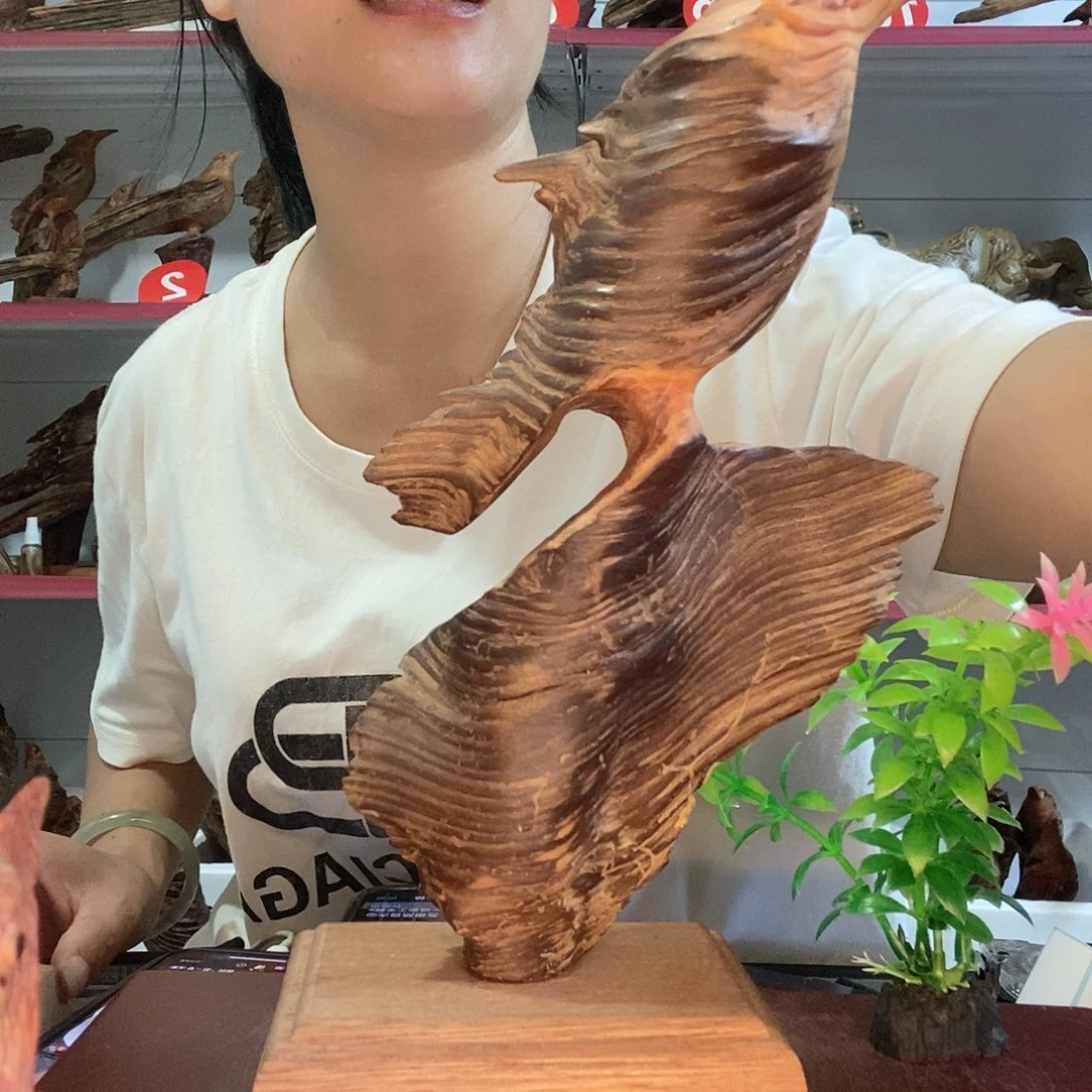 梦***场木琥珀木自然摆件工艺品yin